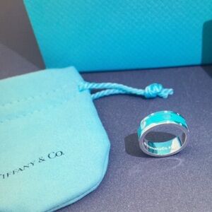 Tiffany & Co Blue Enamel Men's Ring Size7